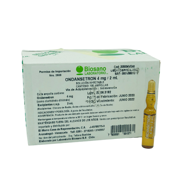 ONDANSETRON 4MG AMP I.V 2ML X 1 (BIOSANO)